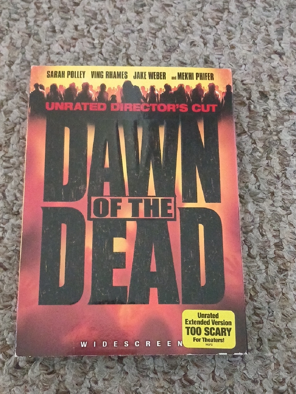 Dawn of the Dead Widescreen DVD - Bold Red & Black Cover